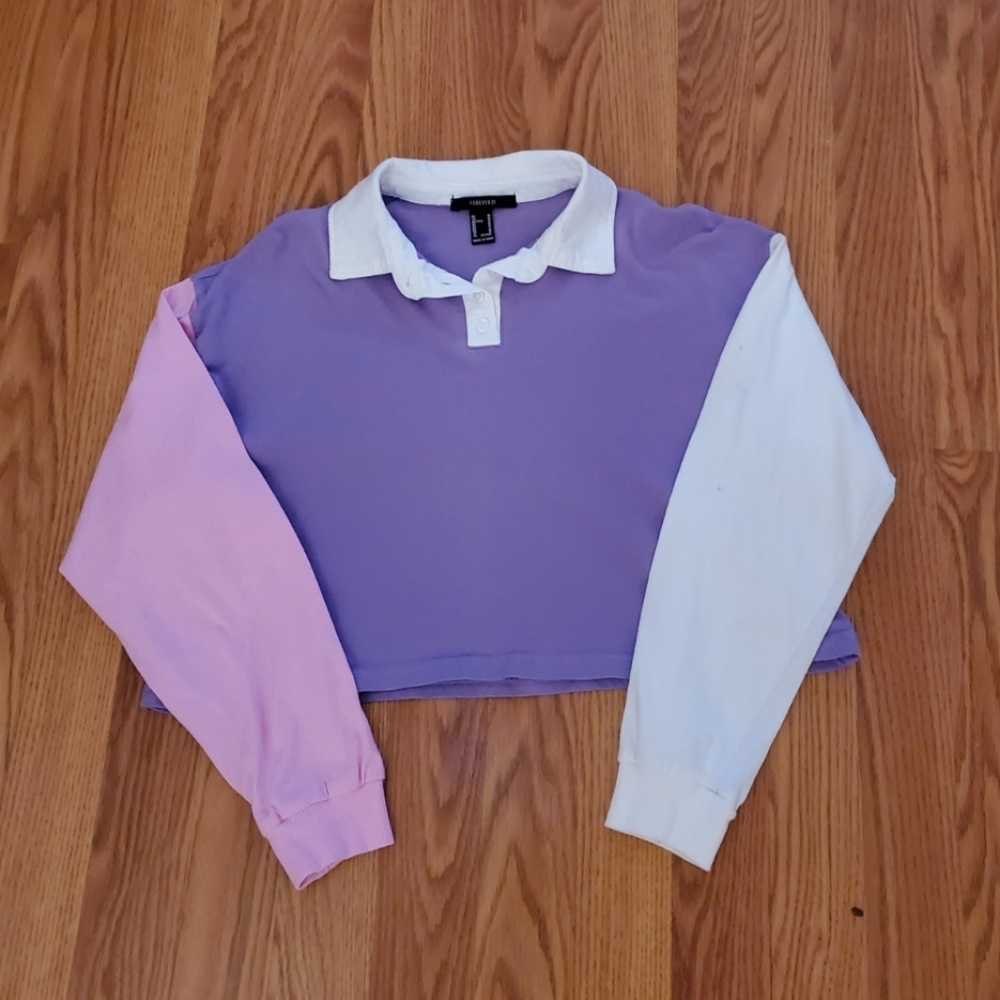 Womens ( M) Forever21 Colorblock Crop Top